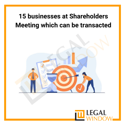 15 businesses at Shareholders Meeting which can be transacted