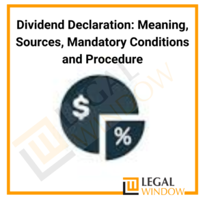 Declaration of dividend