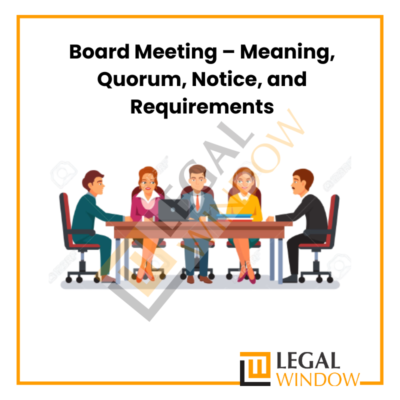 Board Meeting – Meaning, Quorum, Notice, and Requirements