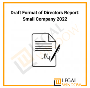 Draft Format of Directors Report: Small Company 2022