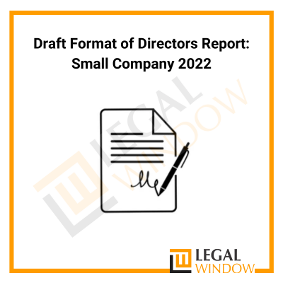 Draft Format of Directors Report: Small Company 2022